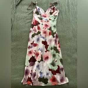 Floral Adjustable Strap Dress